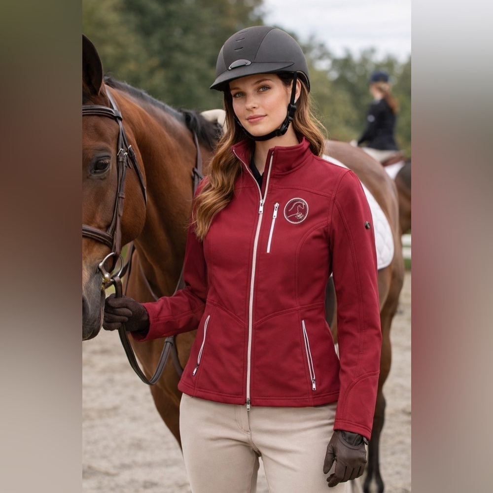 BR - Deep Bergundy Fleece Lined Windproof Jacket - Size 10 NWOT